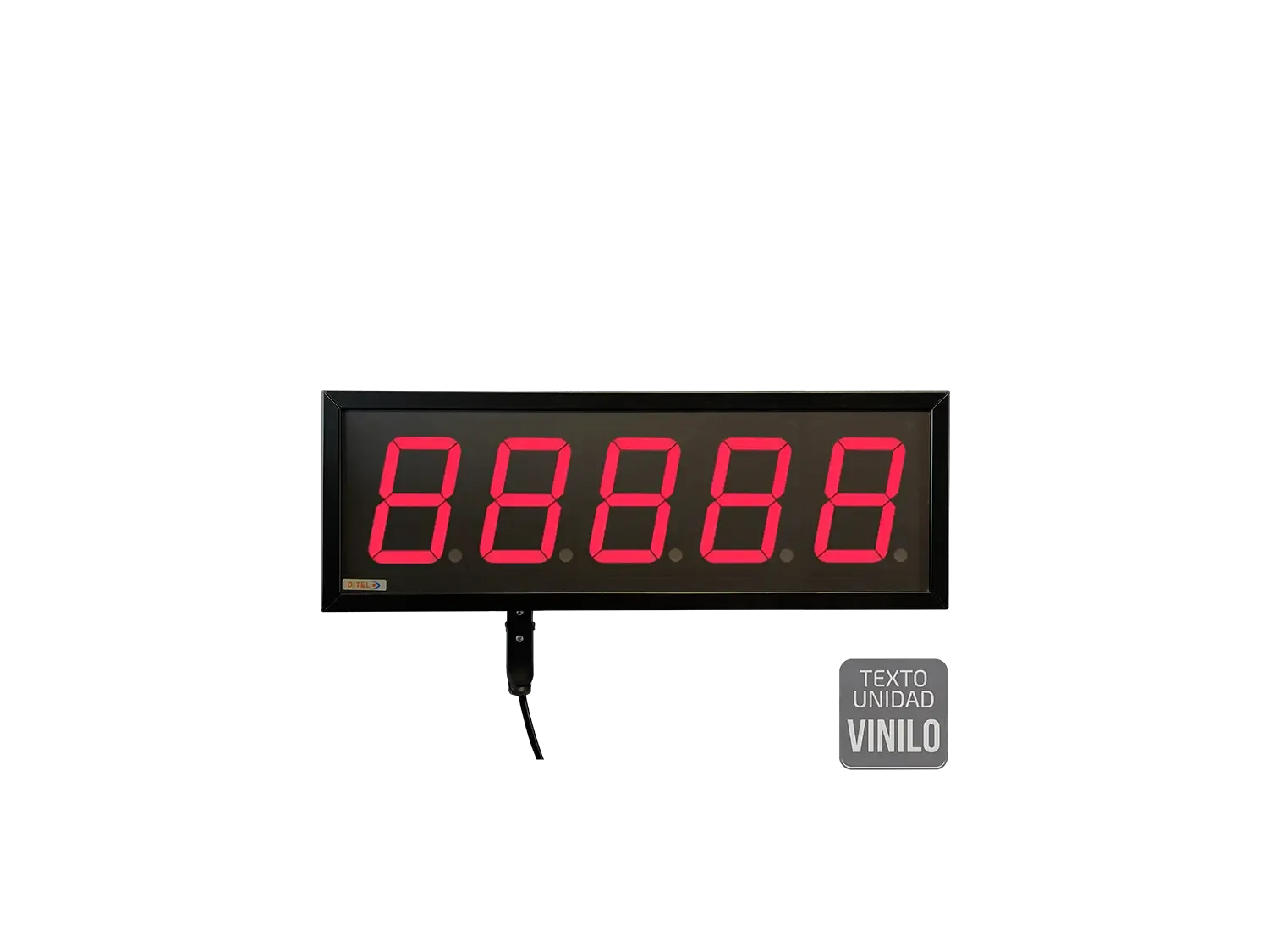 Visualizador numérico 100mm, 5 dígitos, Alto Brillo, PROCESO, IP65, Texto Vinilo